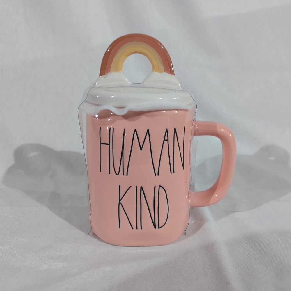 NEW Rae Dunn Artisan Collection "Human Kind" with Rainbow Top